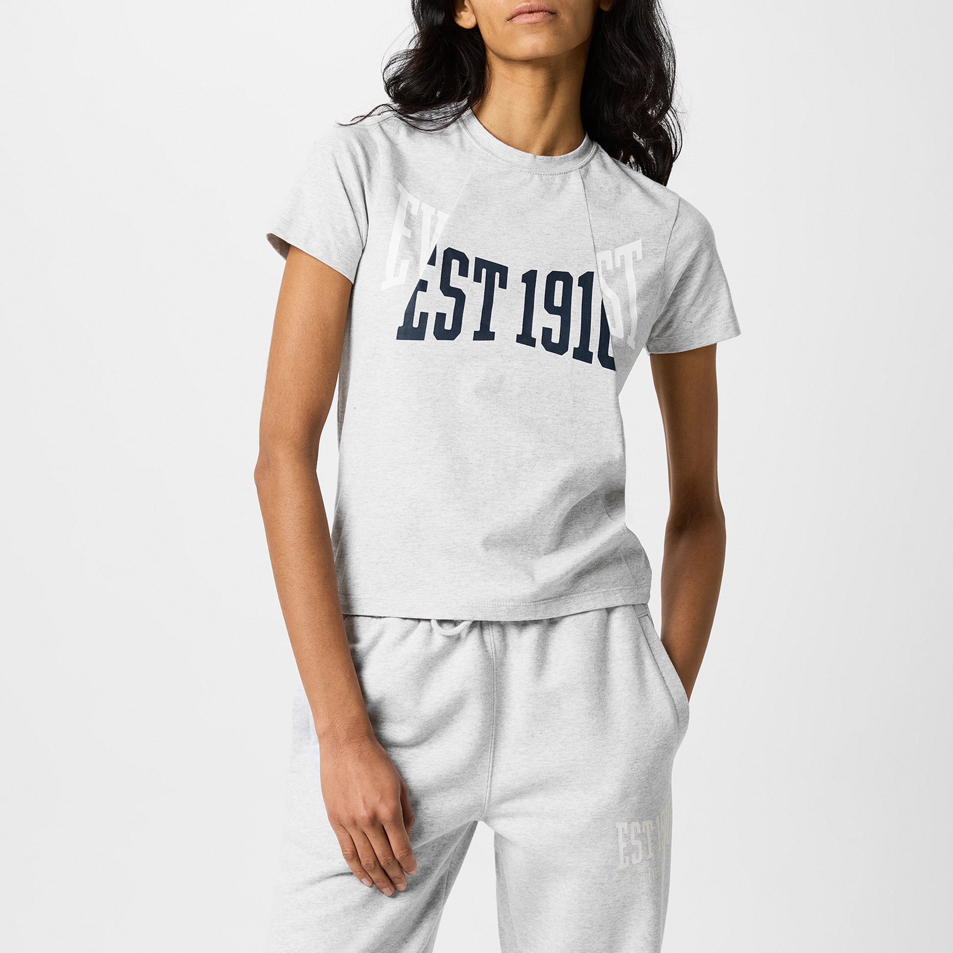 Womens Spliced Slim T Shirt Gray