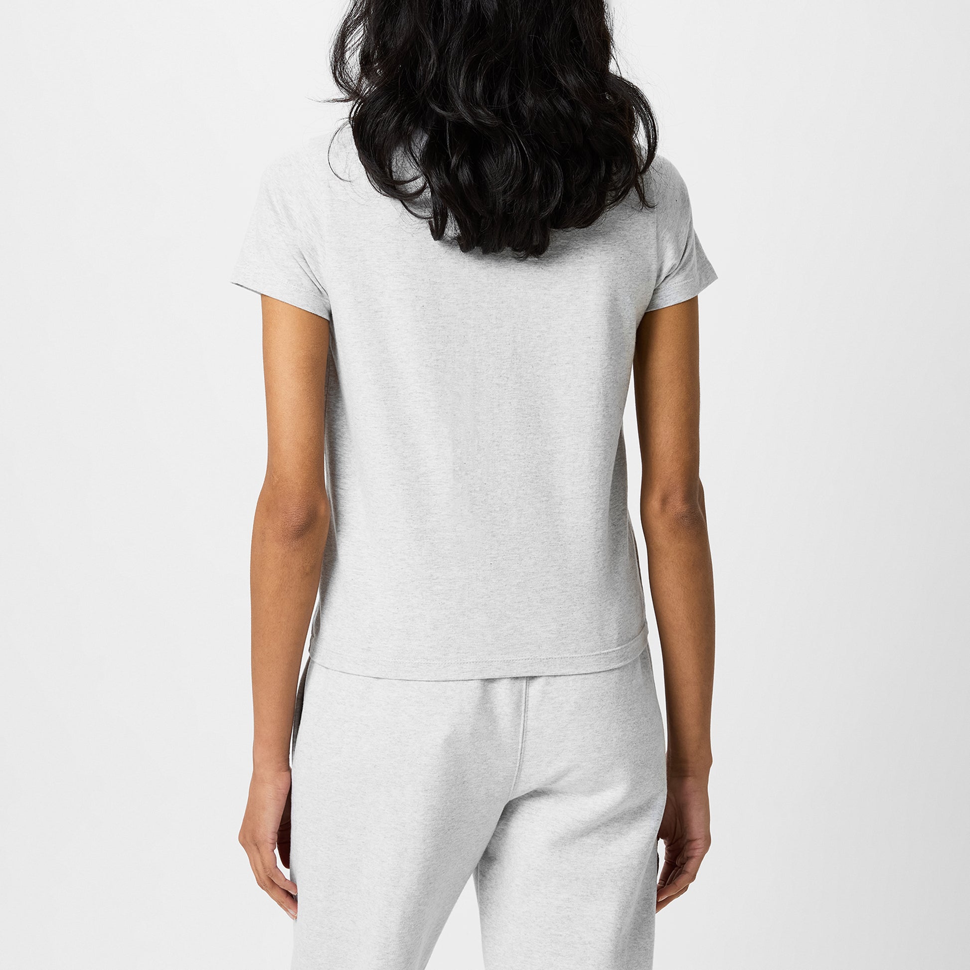 Womens Spliced Slim T Shirt Gray
