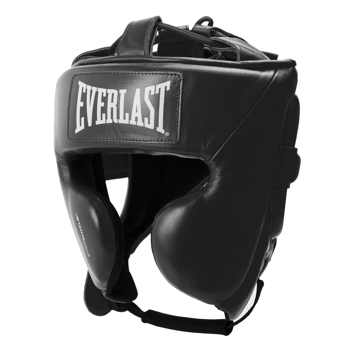 Elite Pro Leather Headgear with Cheek Black