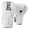 Elite Pro Leather Hook & Loop Training Boxing Gloves White