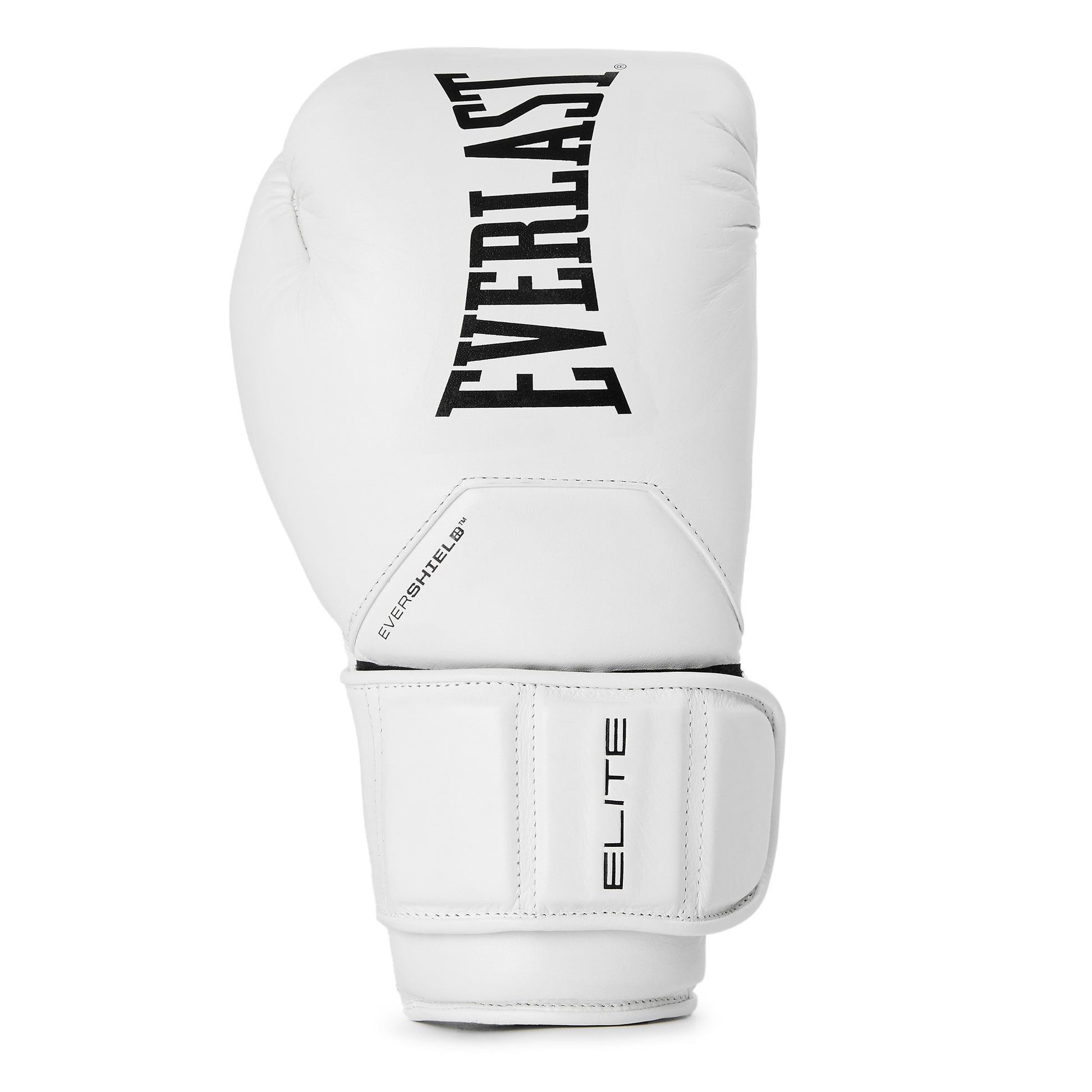 Elite Pro Leather Hook & Loop Training Boxing Gloves White