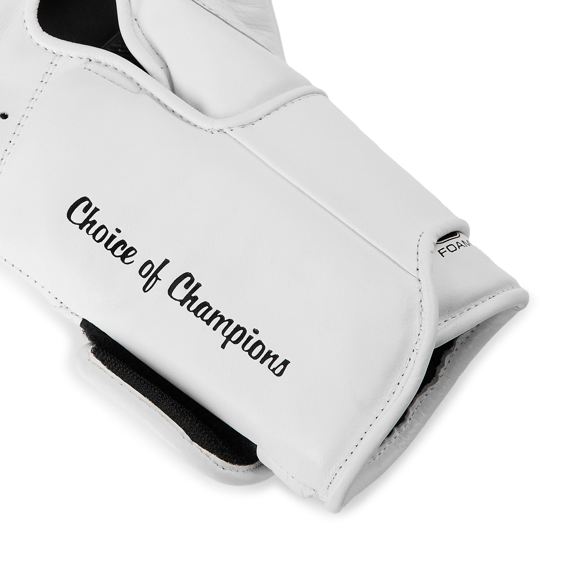 Elite Pro Leather Hook & Loop Training Boxing Gloves White