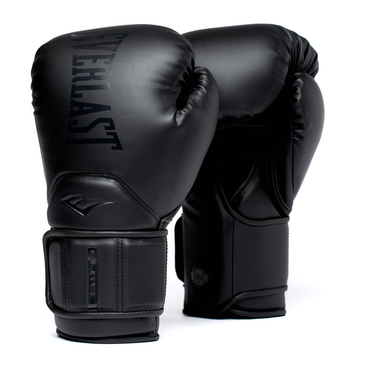 Elite 2 Hook and Loop Pro Boxing Gloves Black