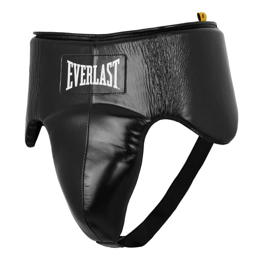 Elite Pro Leather Hook & Loop Groin Protector Black view 1