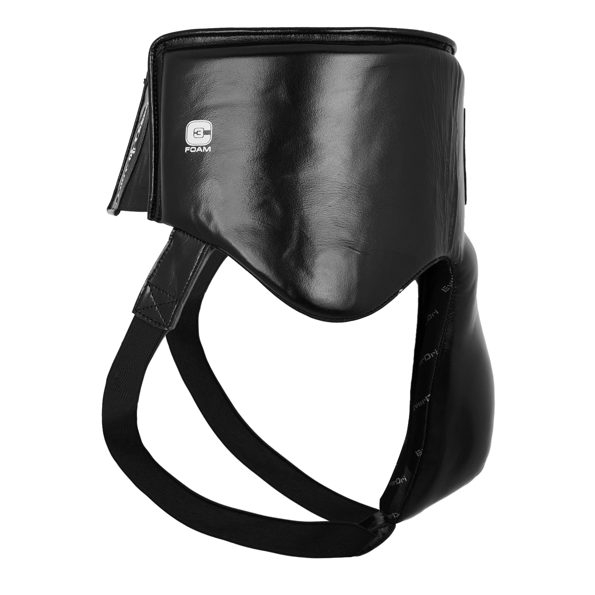 Elite Pro Leather Hook & Loop Groin Protector Black