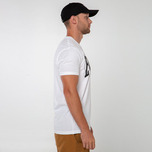 White/Black Mens Authentic Vintage T-Shirt