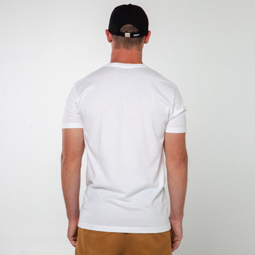 White/Black Mens Authentic Vintage T-Shirt