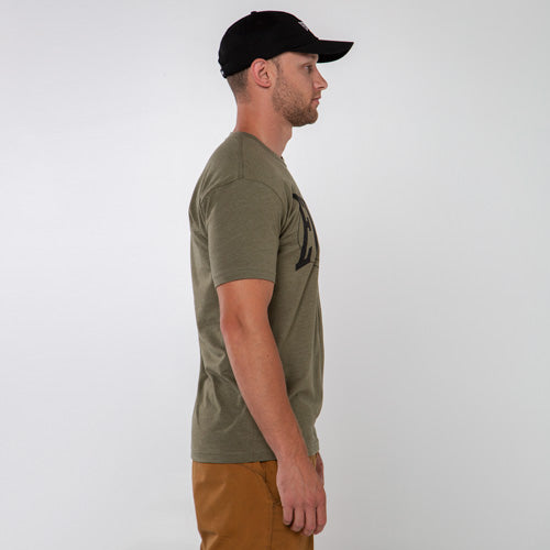 OLIVE/BLK Mens Authentic Vintage T-Shirt