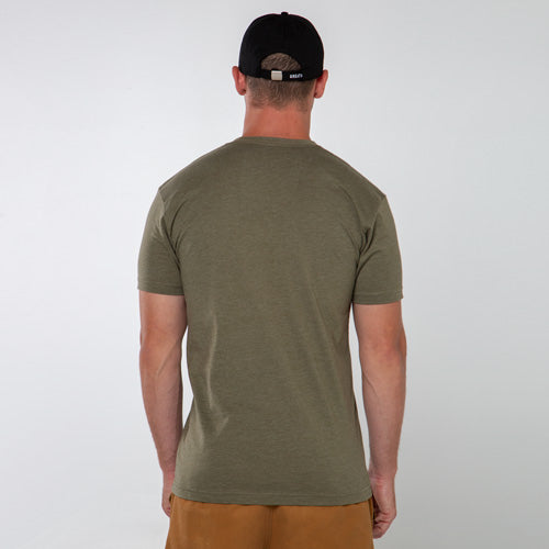OLIVE/BLK Mens Authentic Vintage T-Shirt