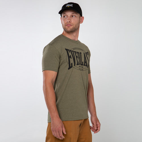 OLIVE/BLK Mens Authentic Vintage T-Shirt