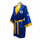 3/4 Length Boxing Robe Blue/Gold