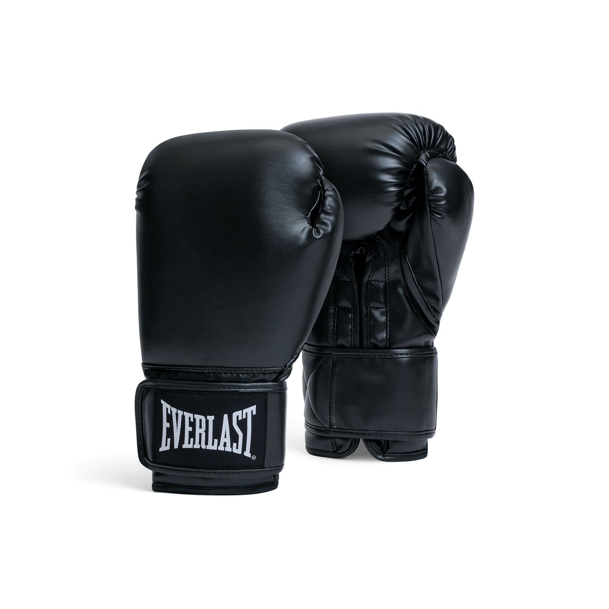 Black classic boxing gloves with 'Everlast' branding