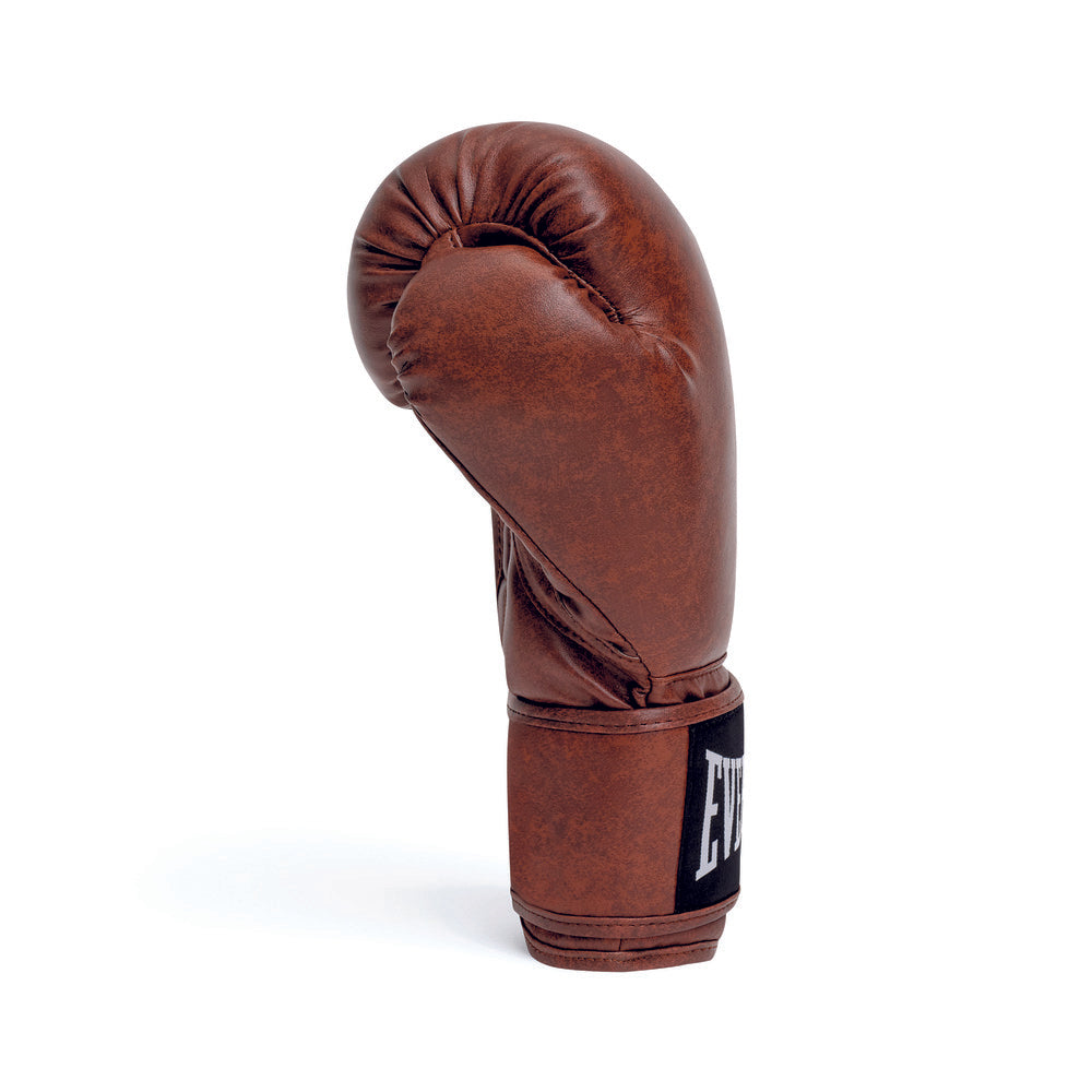 Brown classic boxing gloves with 'Everlast' 