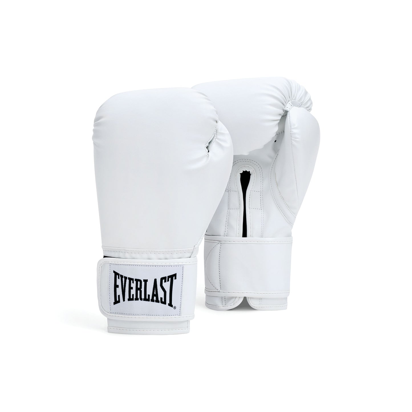 White classic boxing gloves with 'Everlast'