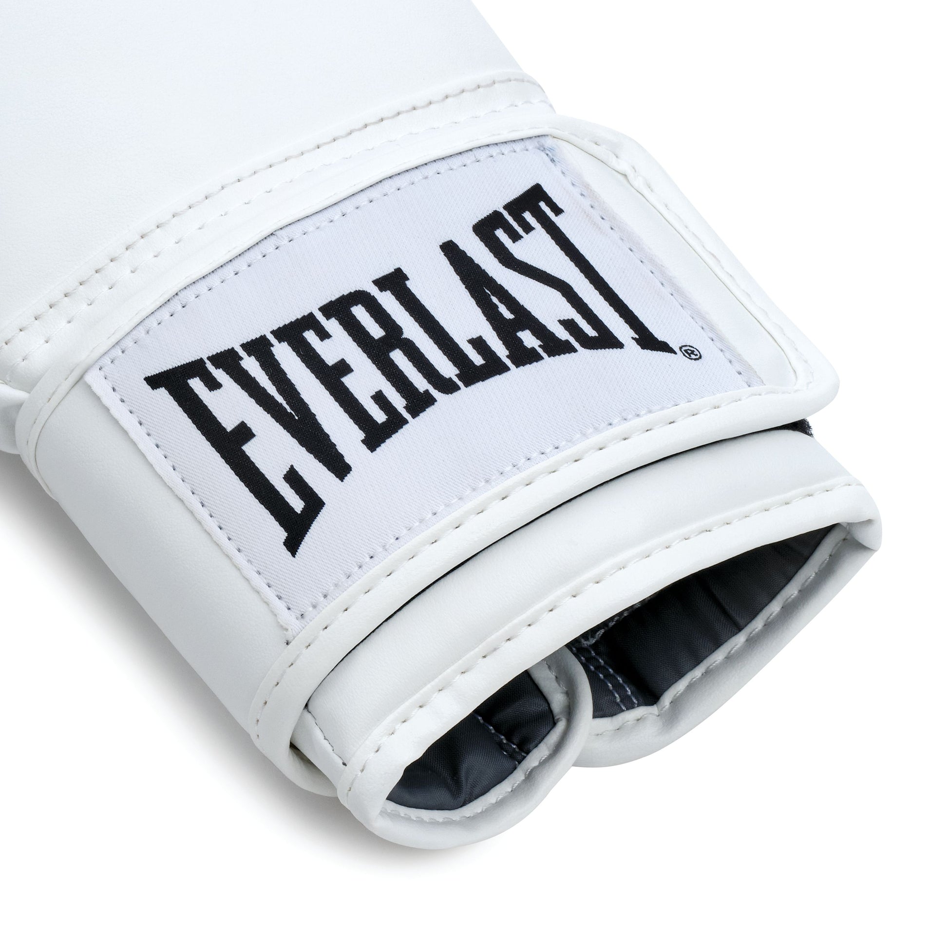 White classic boxing gloves with 'Everlast'