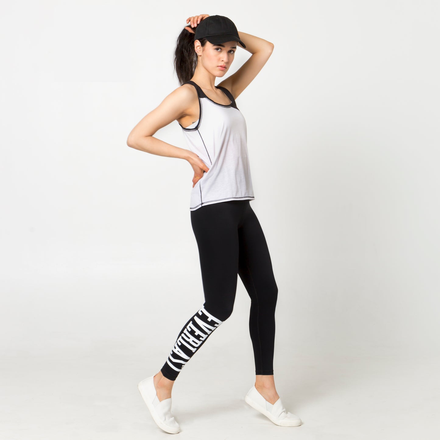 Women's Color-Block Trainer Tank Black/White
