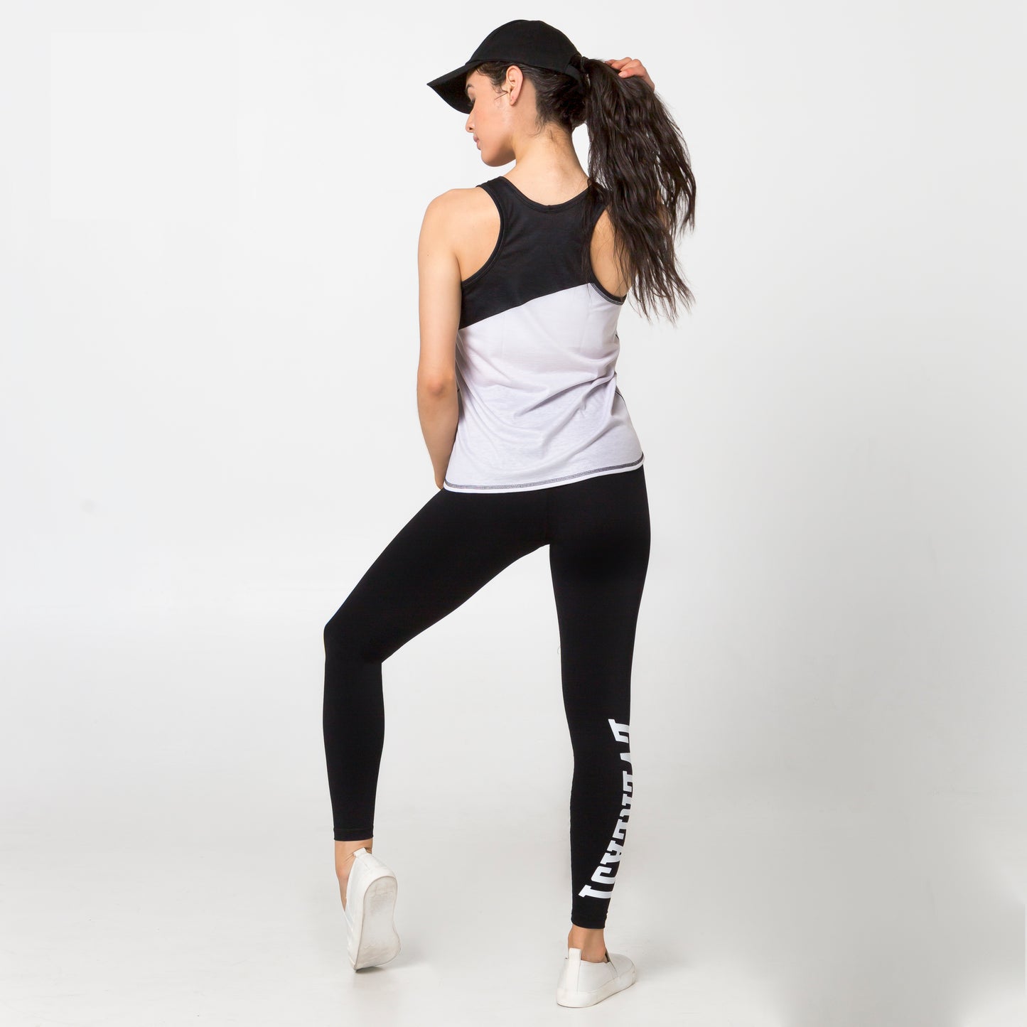 Women's Color-Block Trainer Tank Black/White