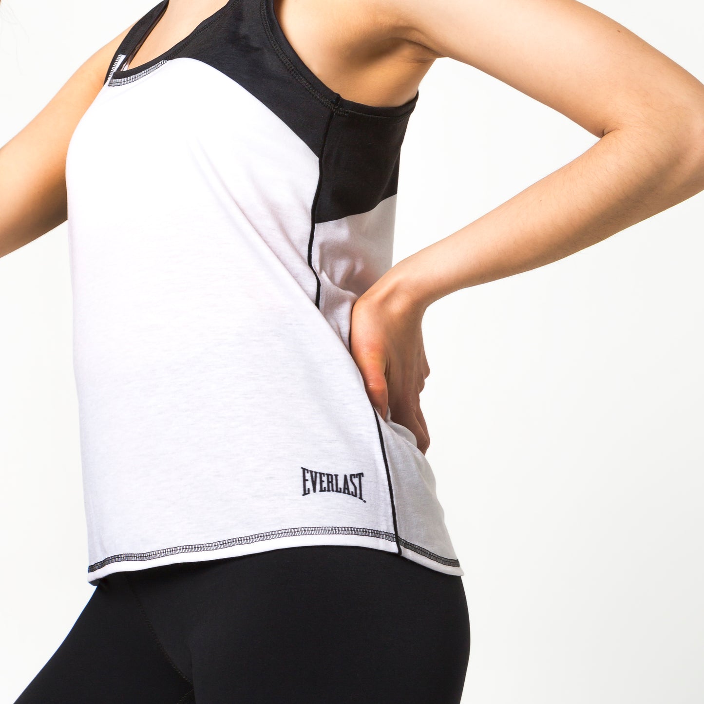 Women's Color-Block Trainer Tank Black/White