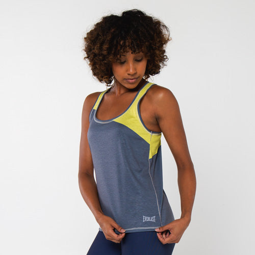Women's Color-Block Trainer Tank Grey/Yellow