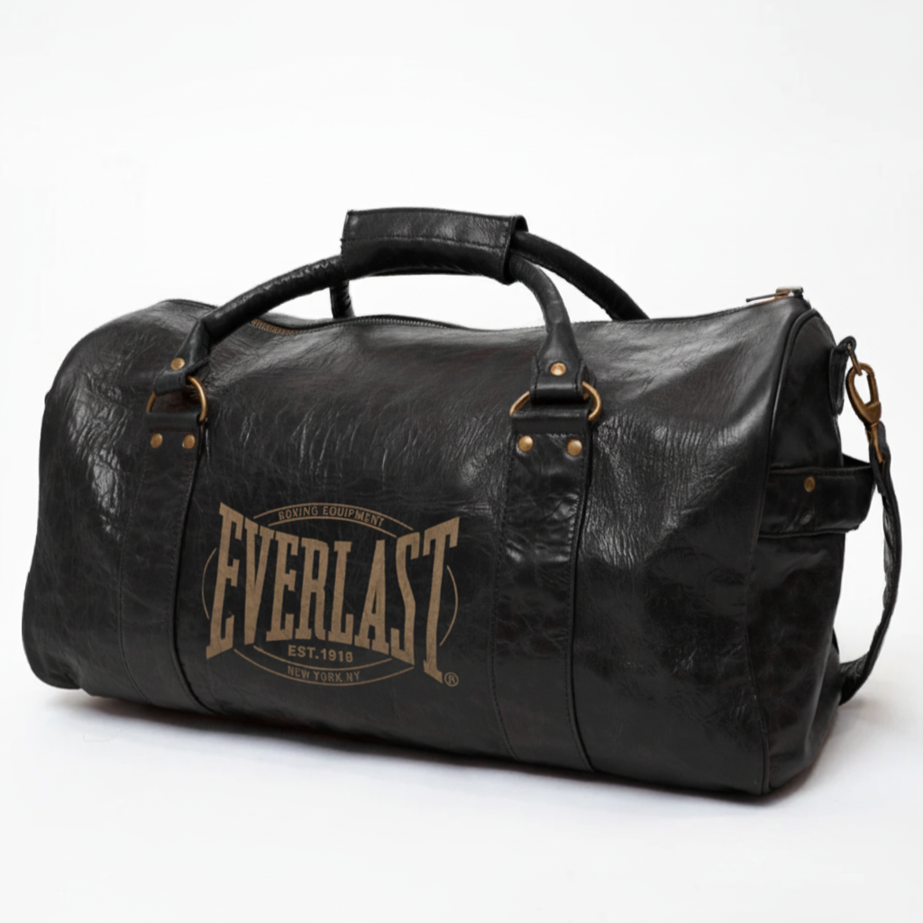 1910 Leather Gym Bag Black - Everlast
