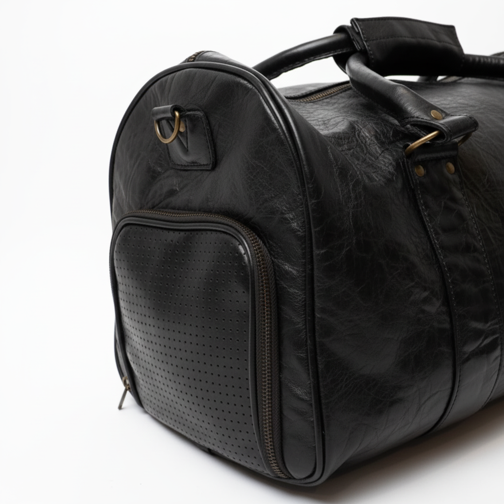 1910 Leather Gym Bag Black - Everlast