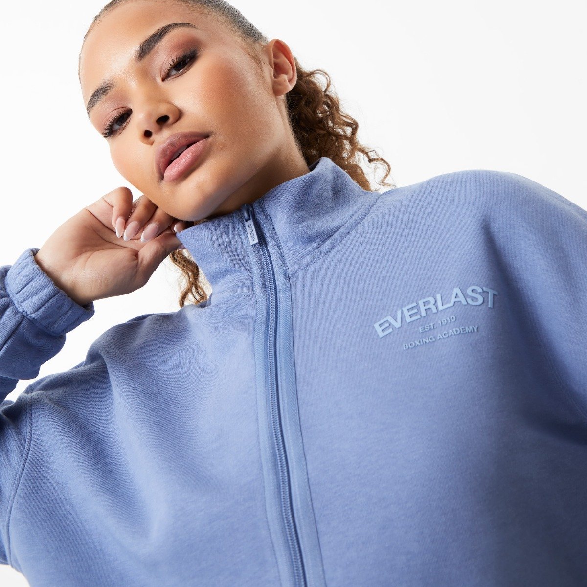 Women's Boxing Academy Zip Up Sweater - Everlast - Dusky Blue