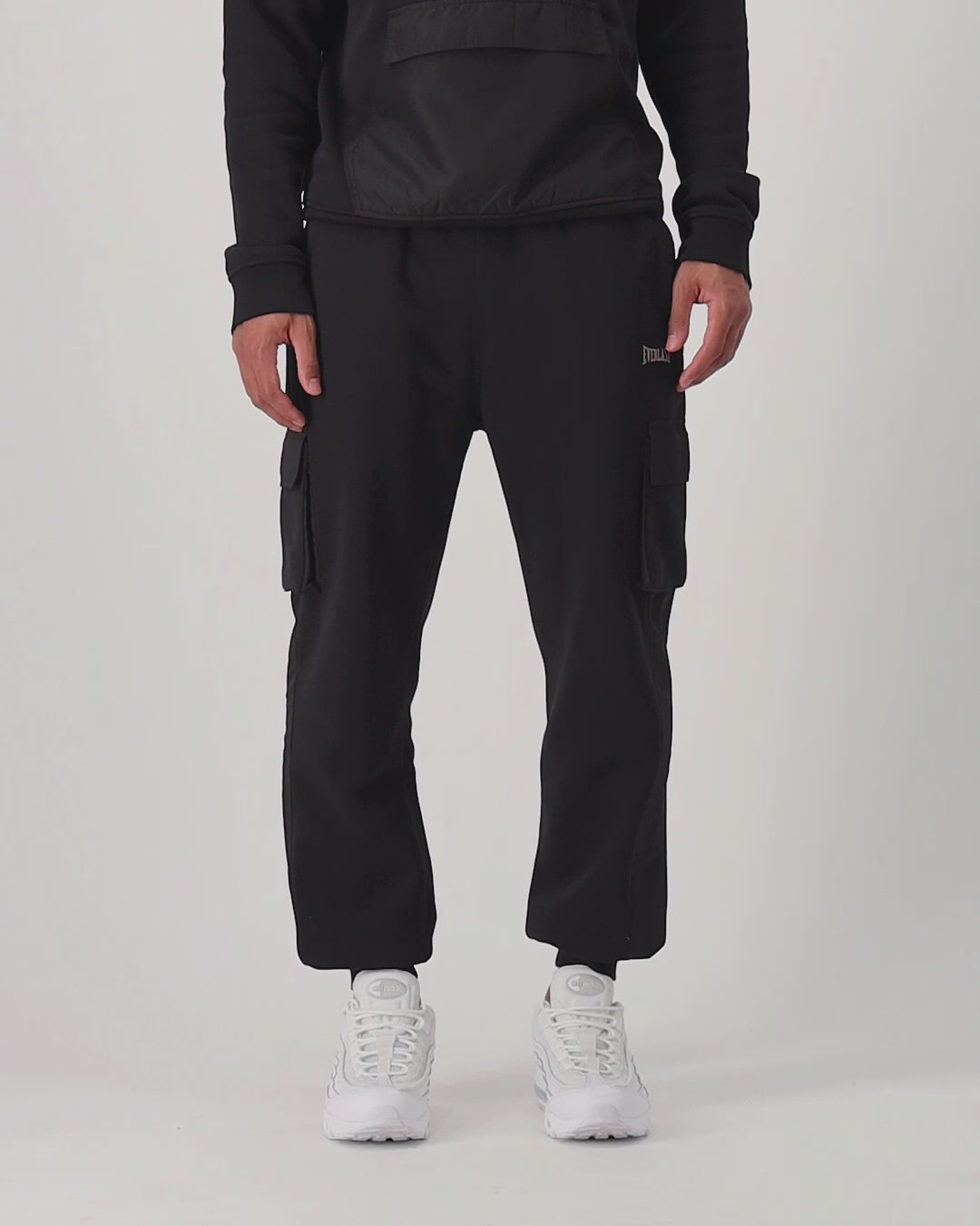 Mens Contrast Utility Pants Black