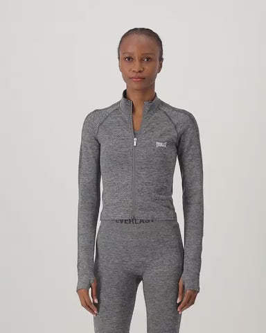 Womens Seamless Zip Through Funnel