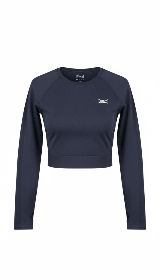 Womens Long Sleeve Tee blue view 1